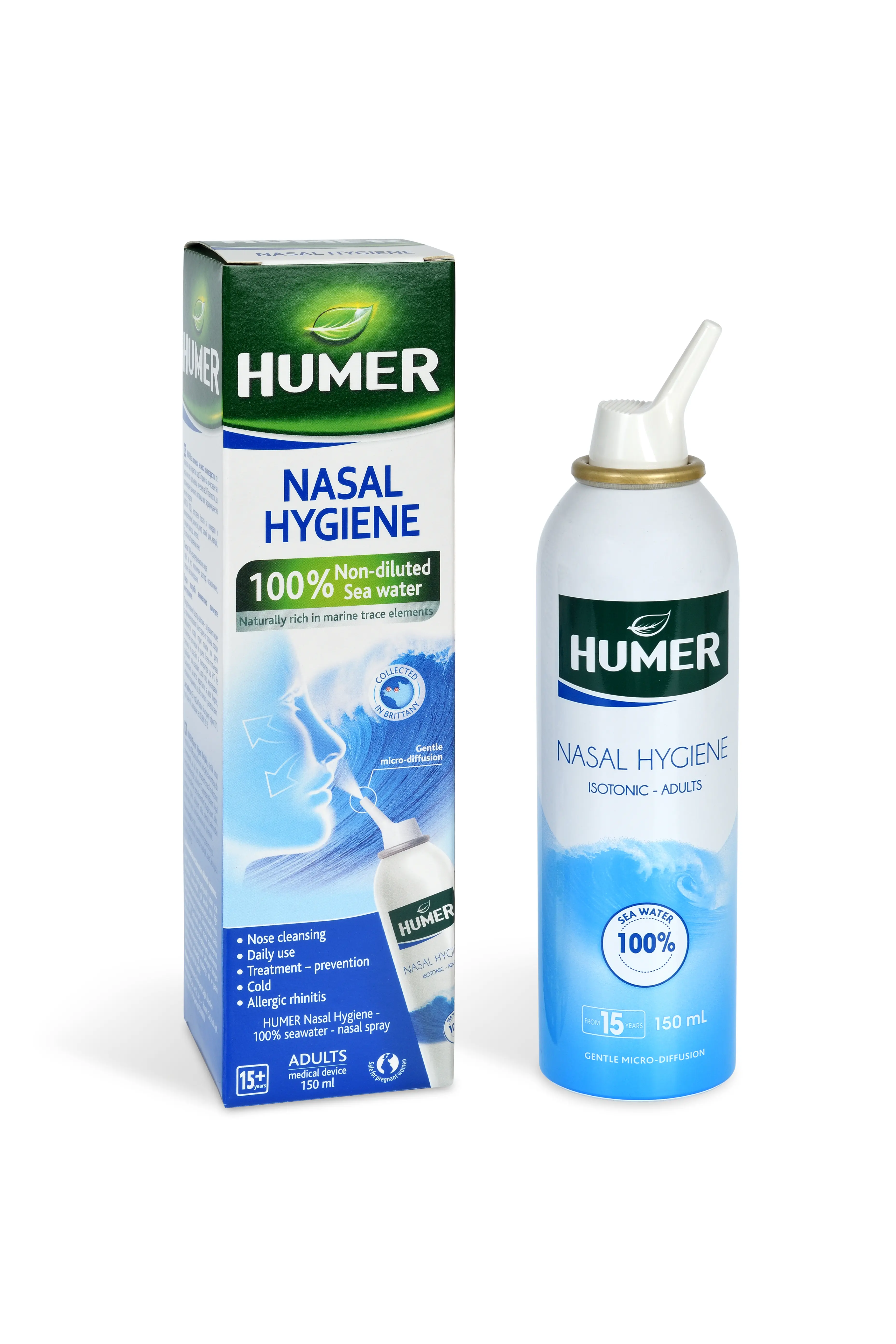 Humer Hygiena nosu 100% mořská voda pro dosp.150 ml