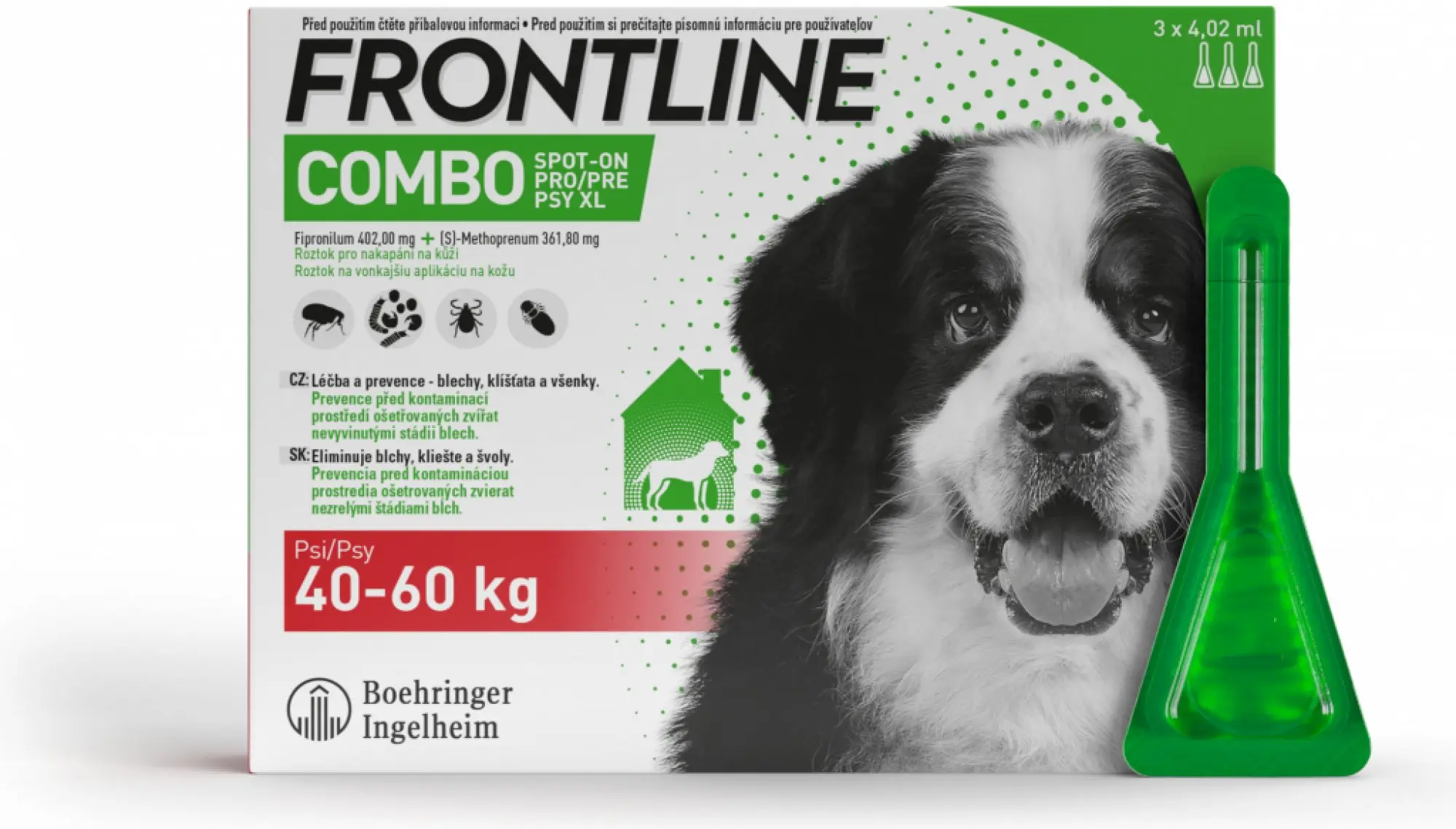 Frontline Combo Spot-on pro psy XL 40-60 kg 3 x 4,02 ml