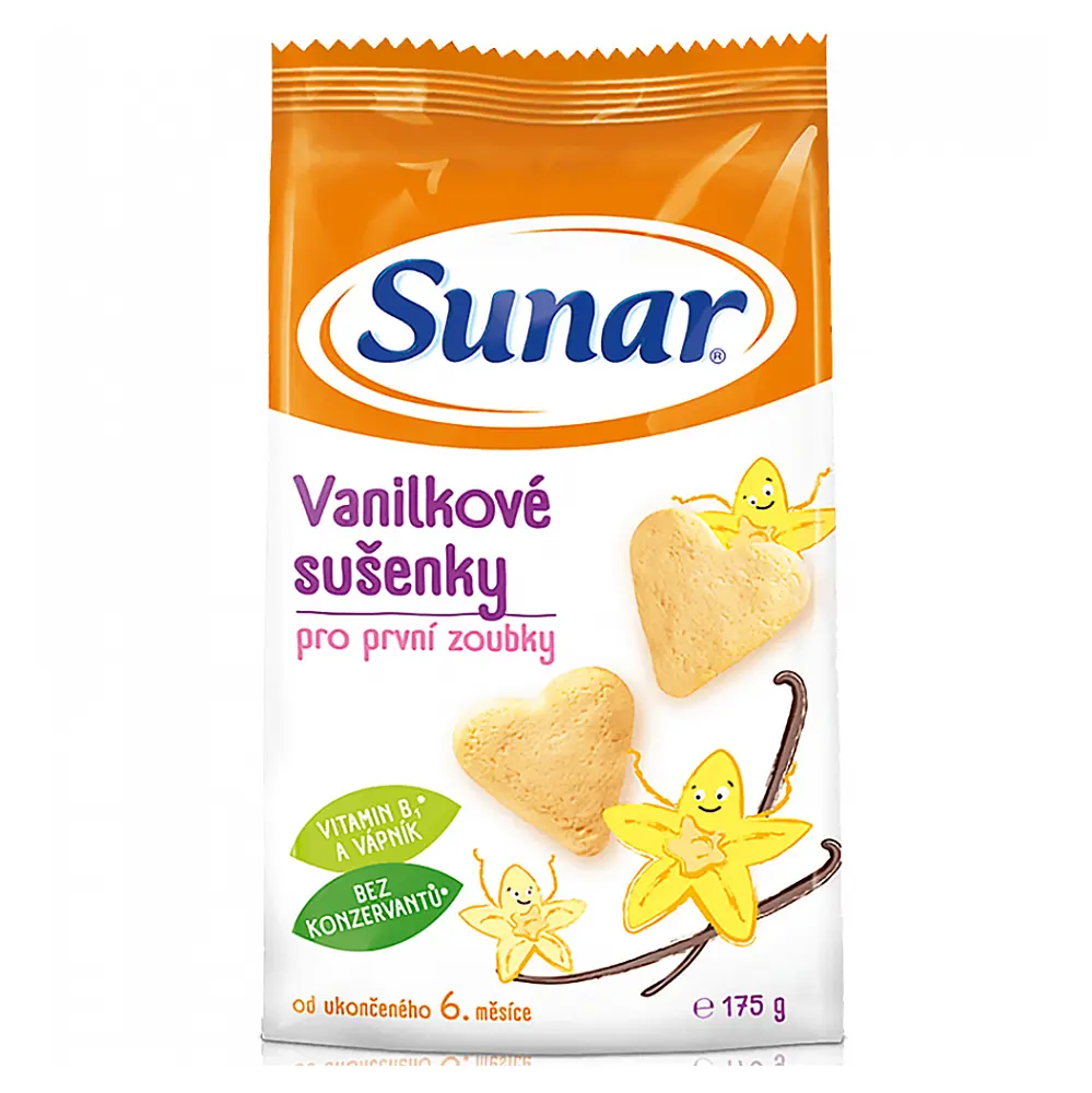 Sunárek Vanilkové sušenky pro první zoubky 175g