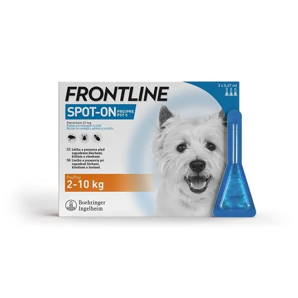 Frontline Spot-on pro psy S 2-10 kg 3 x 0,67 ml