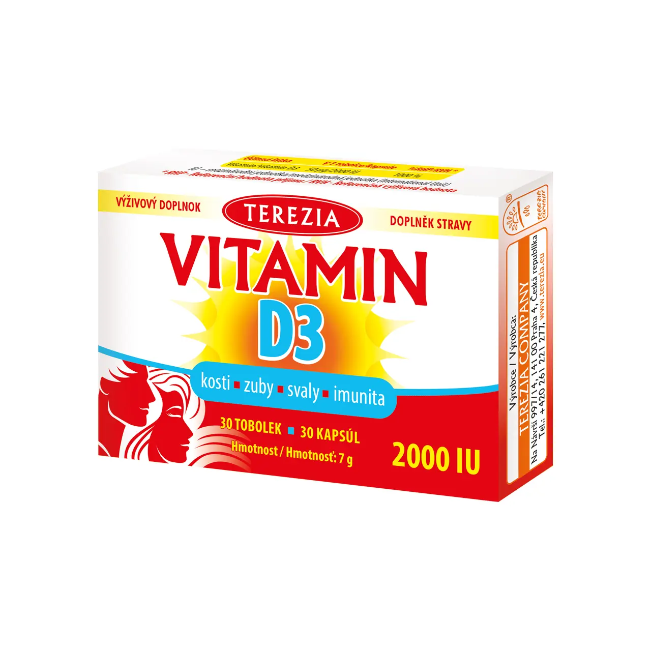 TEREZIA Vitamin D3 2000 IU 30 tobolek