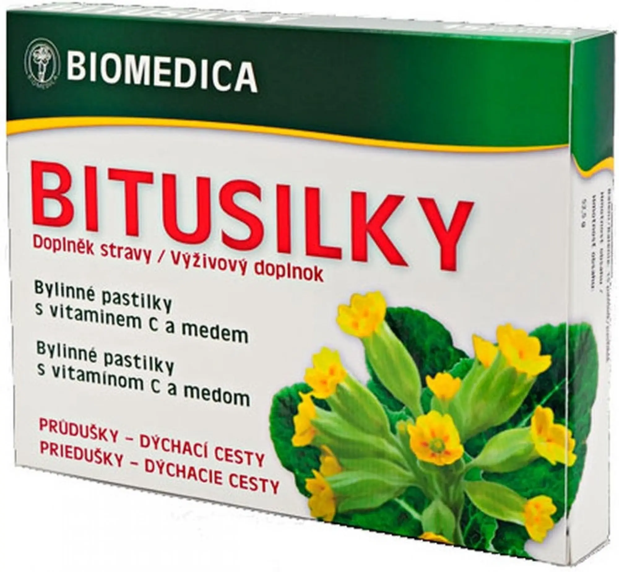 Biomedica Bitusilky pastileky s medem a vit. C 15 ks