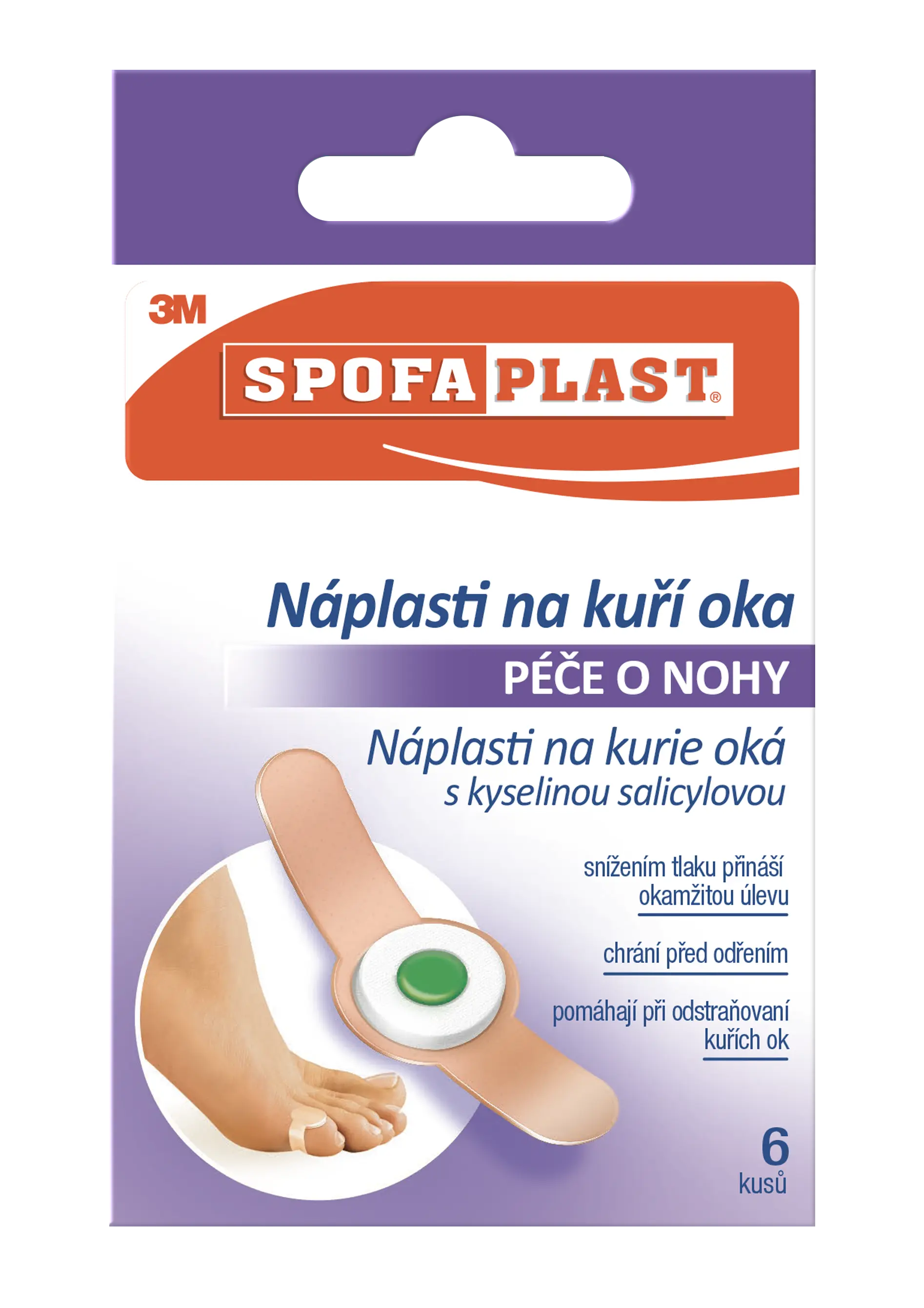 Spofaplast Náplasti na kuří oka 70 x 12 mm 6 ks