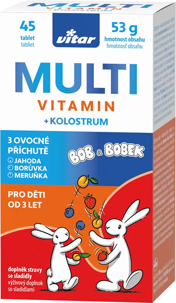 Vitar Kids Multi+kolostrum tbl.45