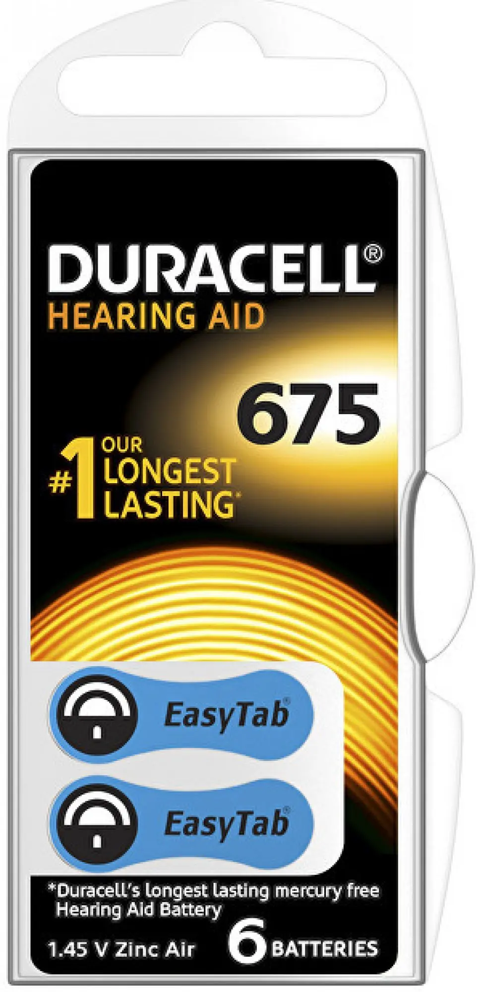 Duracell DA675 Easy Tab 6ks DA675N6