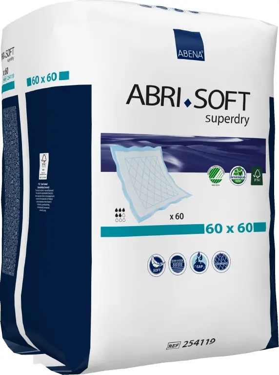 Abri-soft Podložka 60 x 60 cm Superdry 60 ks