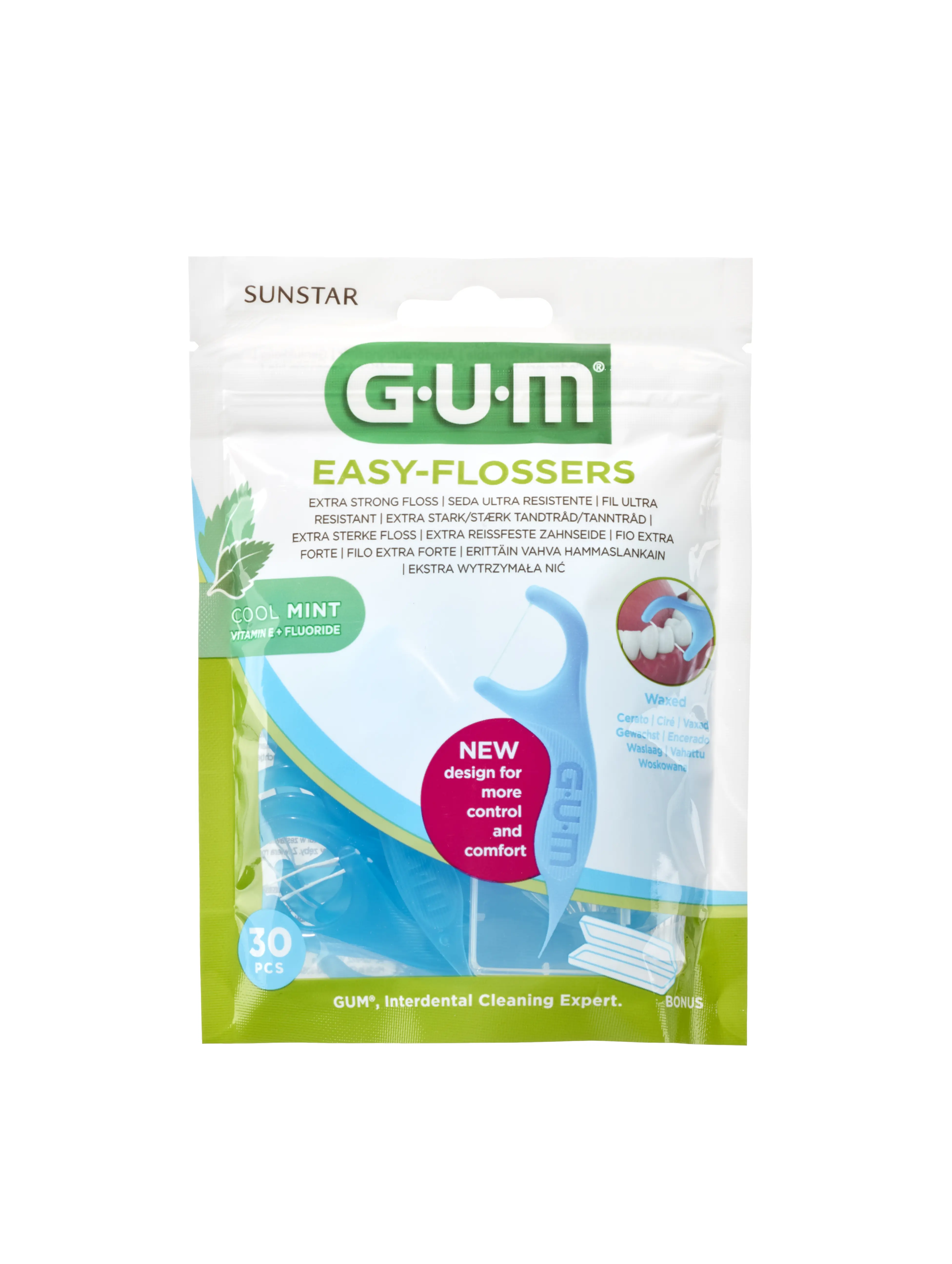 G.U.M Easy Flosser nosic s mentolovou nití 30 ks