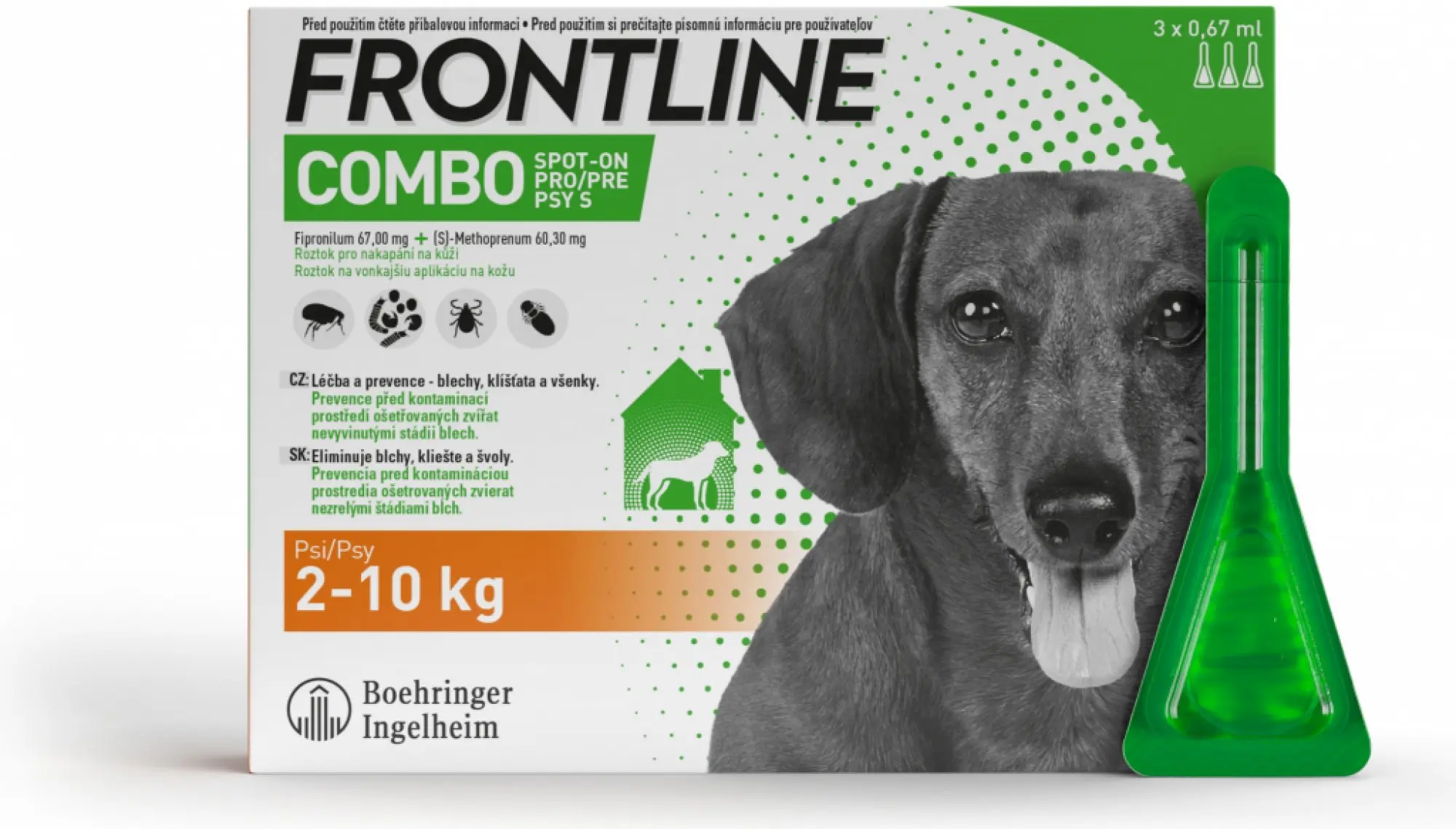 Frontline Combo Spot-on pro psy S 2-10 kg 3 x 0,67 ml