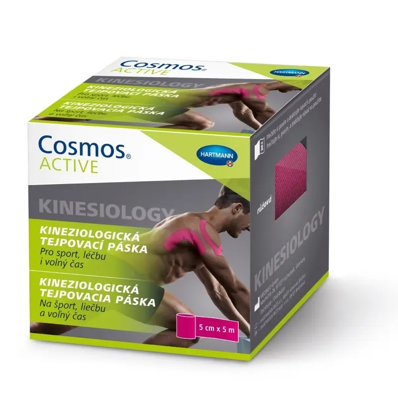 Cosmos Active kineziologická tejpovací páska růžová 5 cm x 5 m