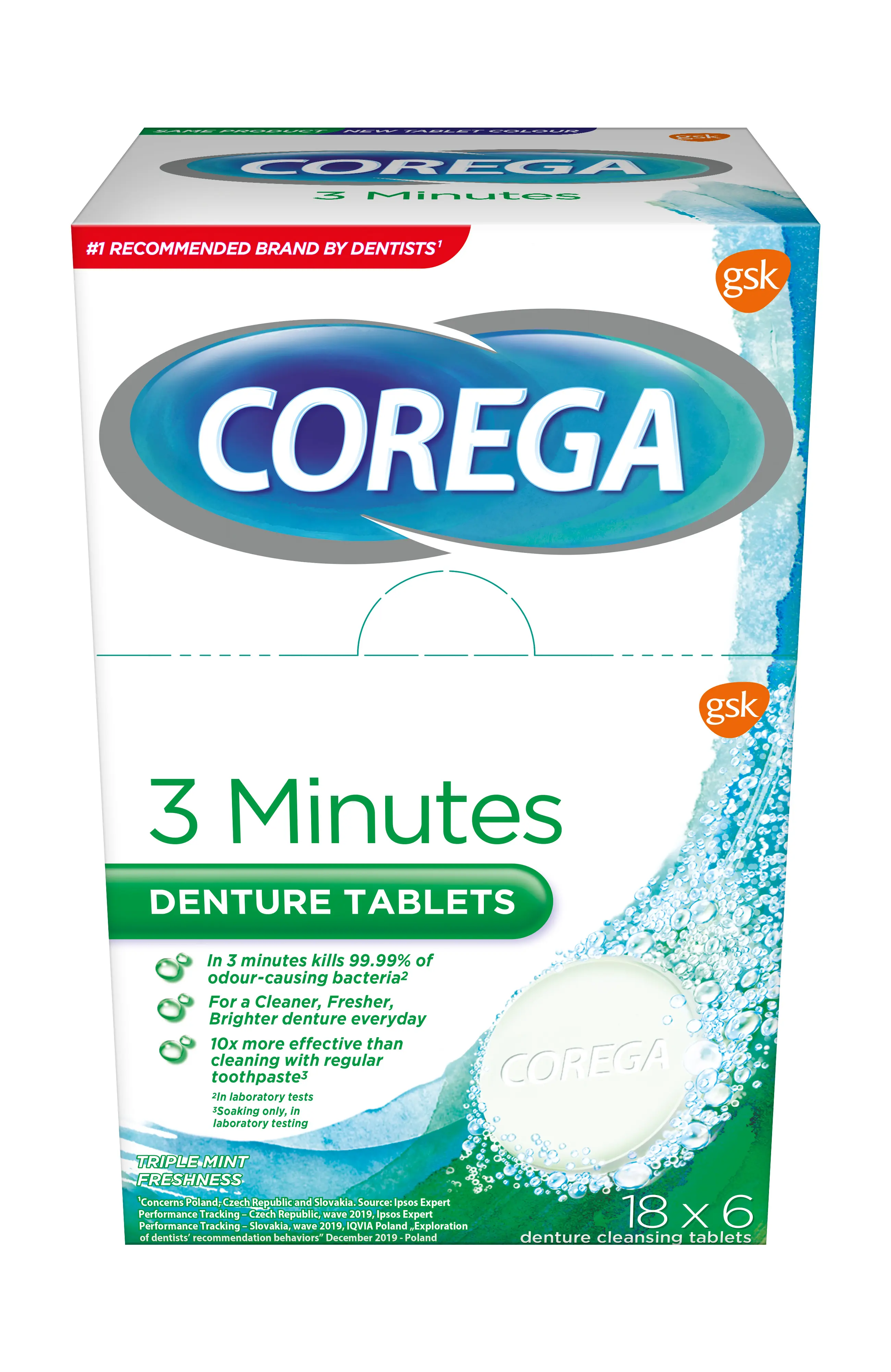 Corega Tabs 3 Minutes Daily cleanser 108 ks