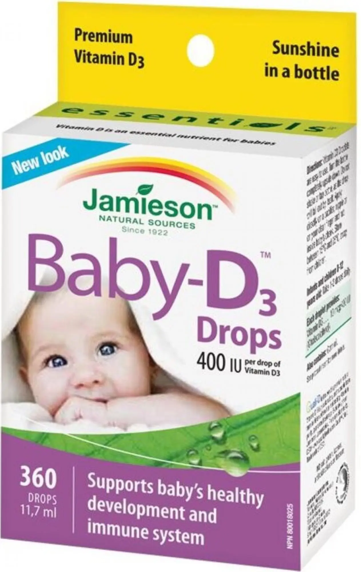 Jamieson Baby-D Vitamín D3 400 IU kapky 11,7 ml