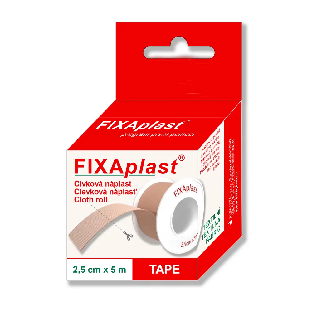 FIXAplast TAPE cívková náplast 2,5 cm x 5 m