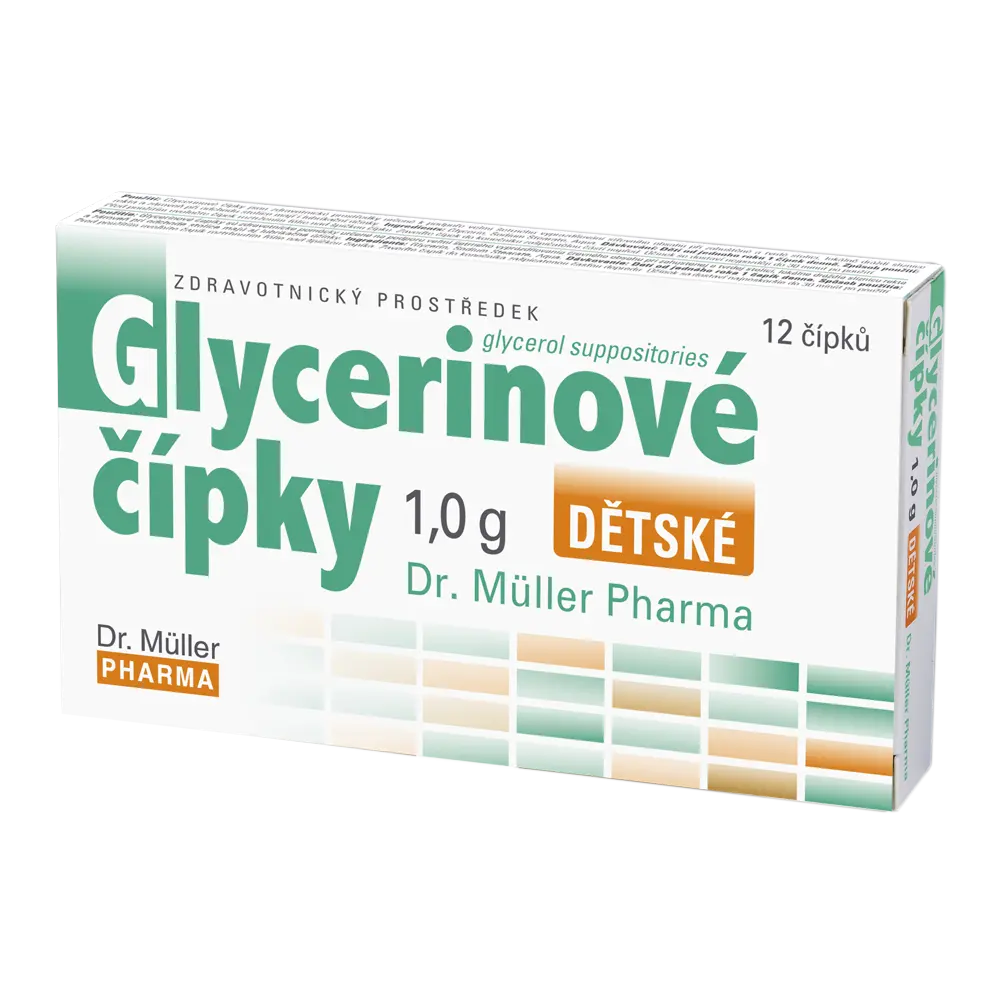 Dr.Müller Pharma Glycerinové čípky 1,0 g dětské 12 čípků