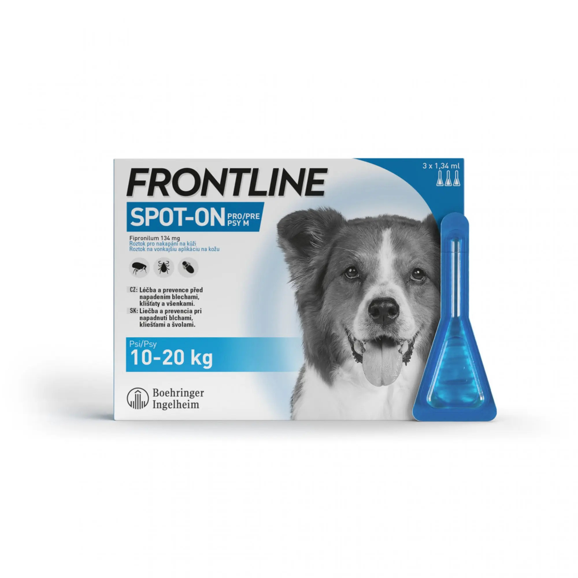 Frontline Spot-on pro psy M 10-20 kg 3 x 1,34 ml