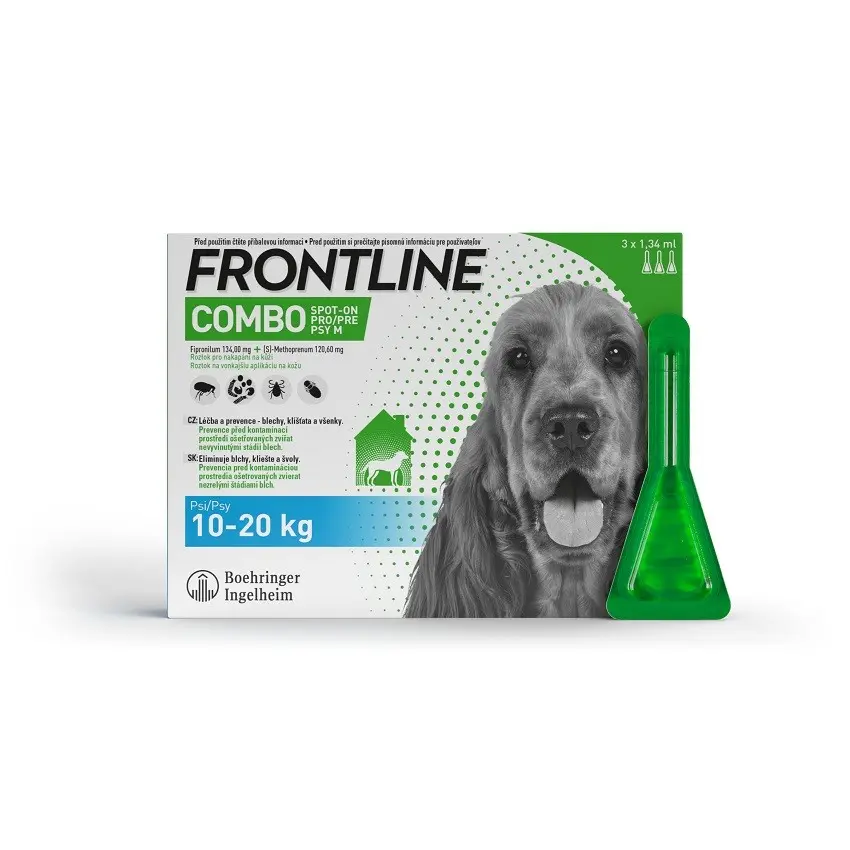 Frontline Combo Spot-on pro psy M 10-20 kg 3 x 1,34 ml