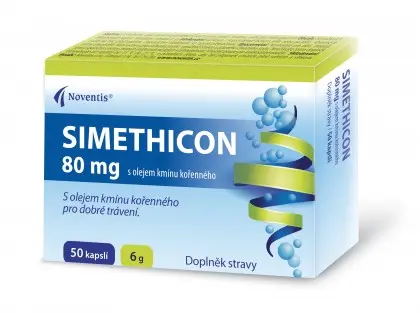 Simethicon s olejem kmínu kořenného 80 mg 50 kapslí