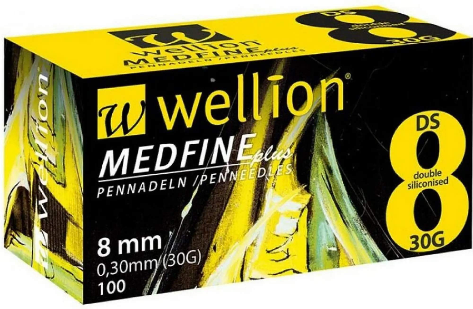 Wellion Medfine jehly inz.pera 0,30 x 8 mm 30G 100 ks