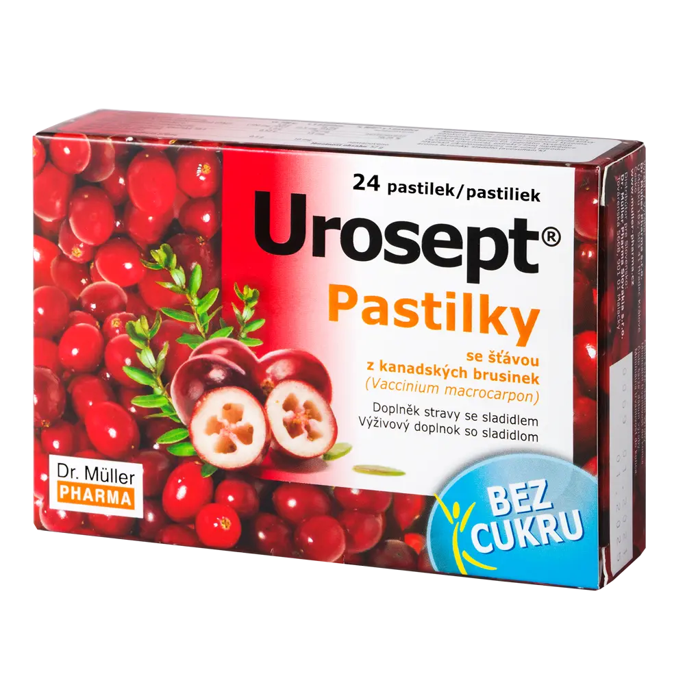 Dr.Müller Urosept pastilky bez cukru 24 ks