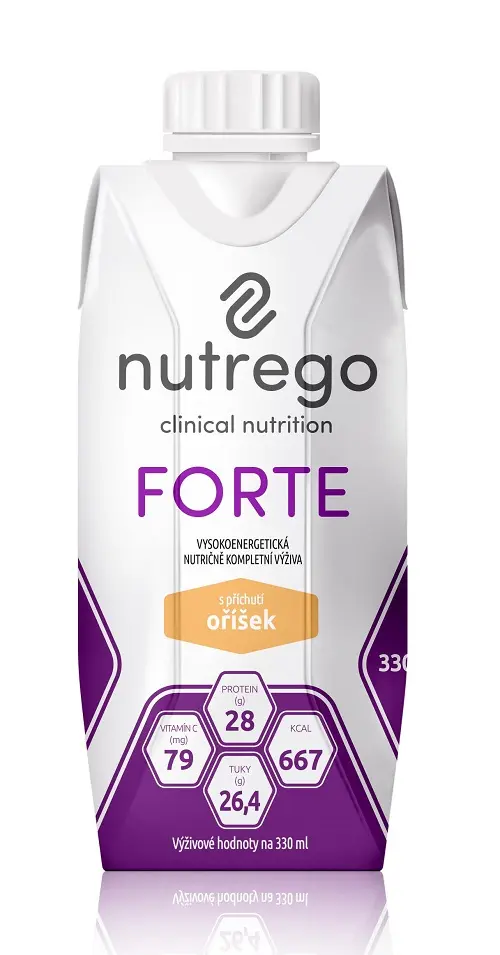 Nutrego FORTE s příchutí oříšek por.sol.12 x 330 ml