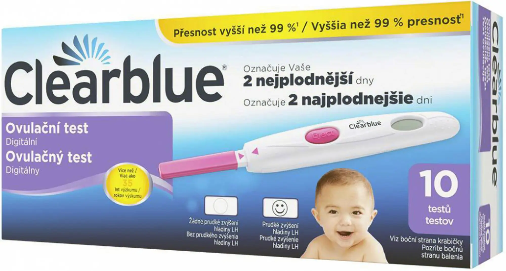 Glynn Aesthetics Clearblue digitální ovulační test 10 ks