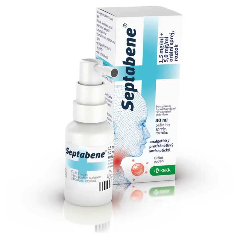 Septabene 1.5 mg/ ml+5.0 mg/ ml orální sprej orm.spr.sol 1 x 30 ml