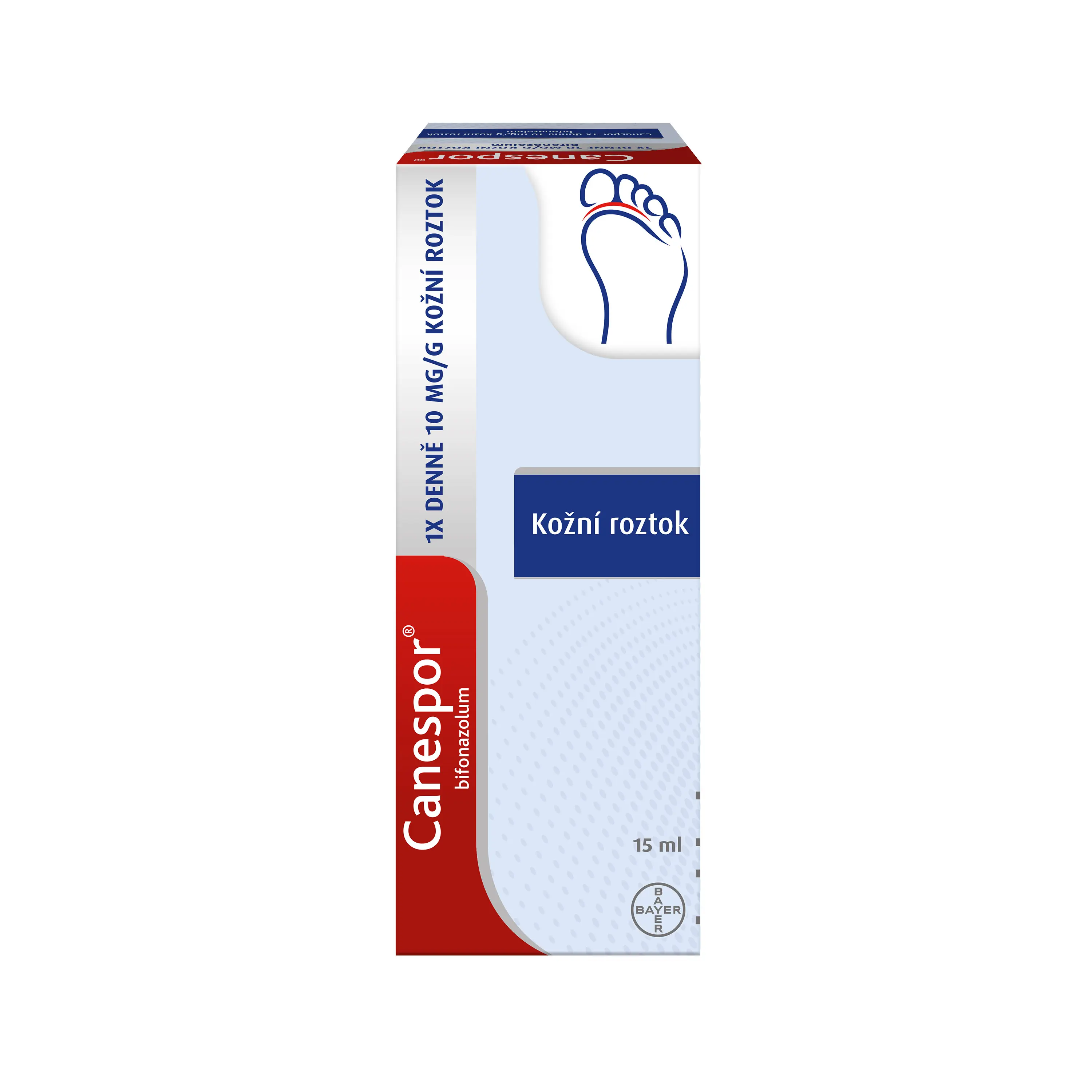 Canespor 1x denně roztok drm.sol. 1 x 15 ml