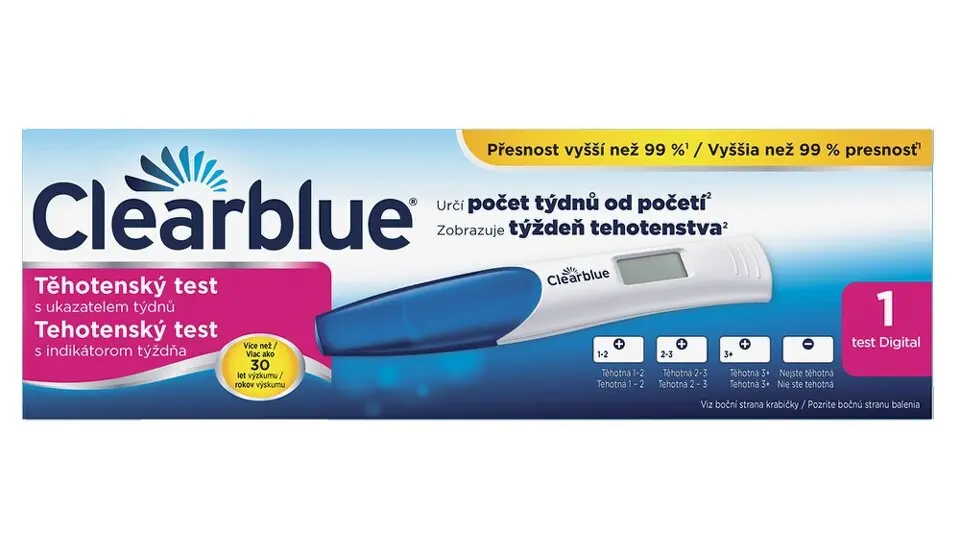 Clearblue digitální těhotenský test s ukazatelem týdnů 1 ks