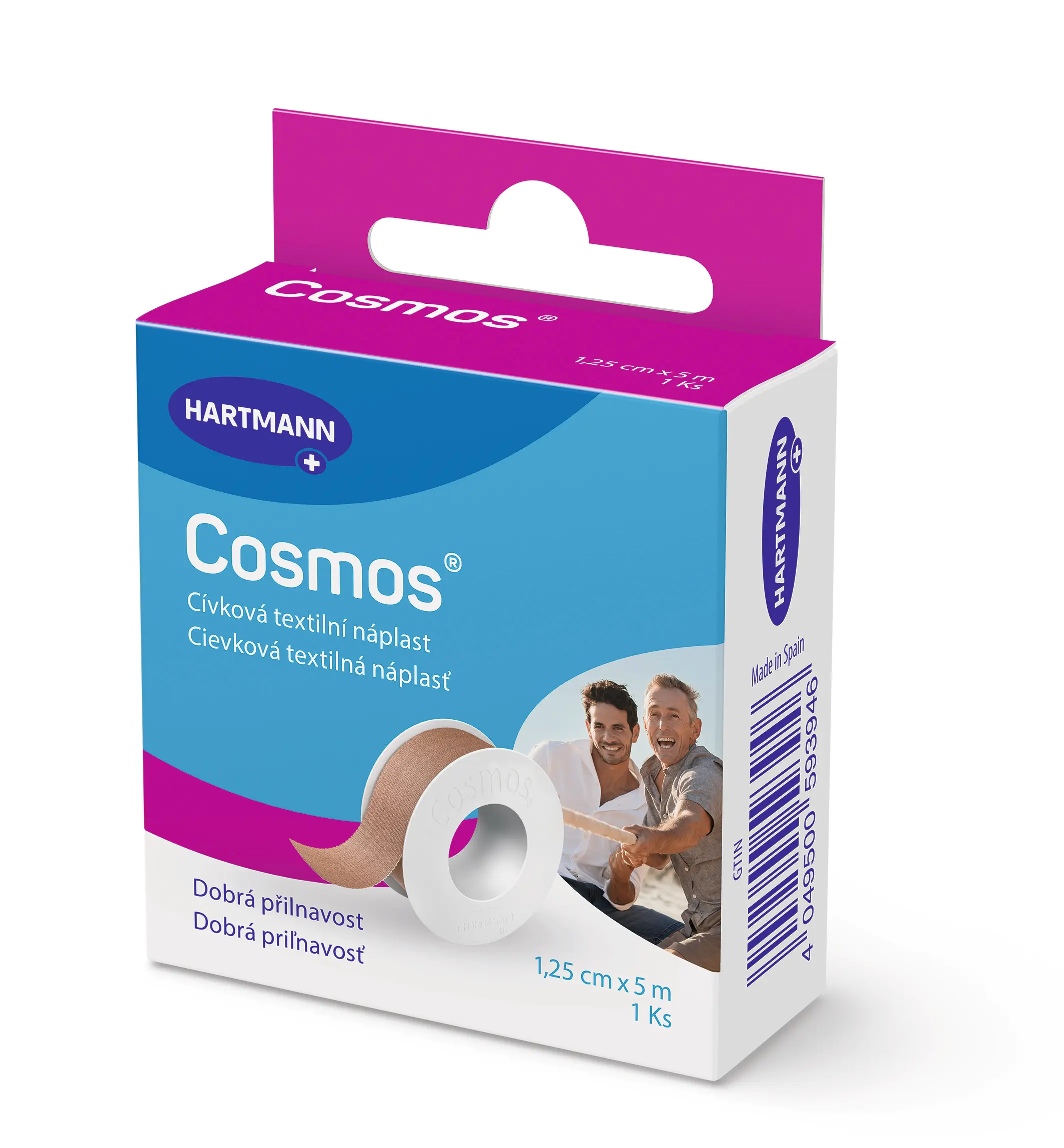 Náplast Cosmos® Cívková pevná 1.25cmx5m