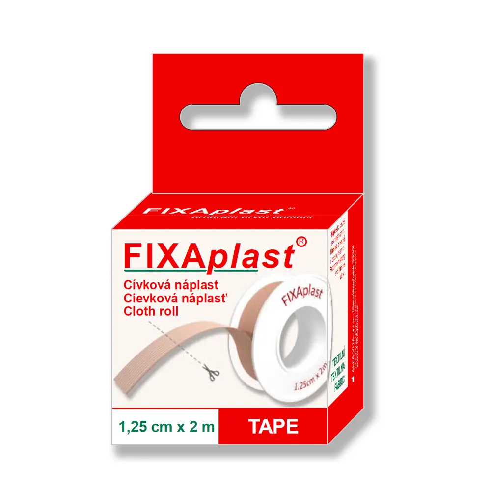 Fixaplast náplast cívka 1,25 cm x 2 m