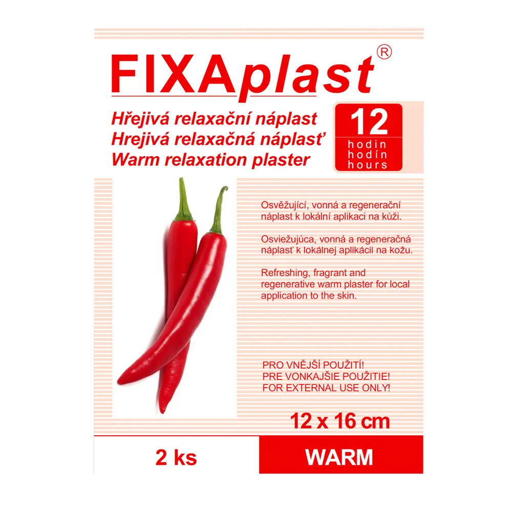 FIXAplast Hřejivá relax. náplast Warm 12 x 16 cm 2 ks