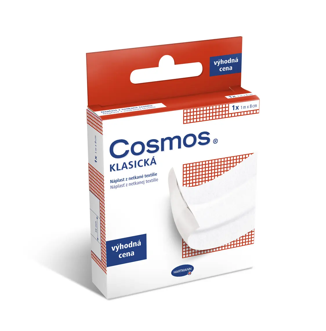 Náplast Cosmos® Klasická z netkané textilie 1mx8cm