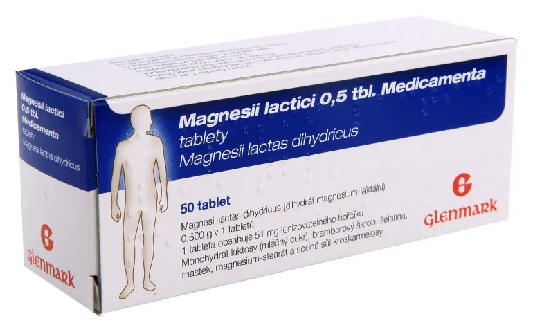Magnesii Lactici 0,5 tbl. Medicamenta 50 tablet