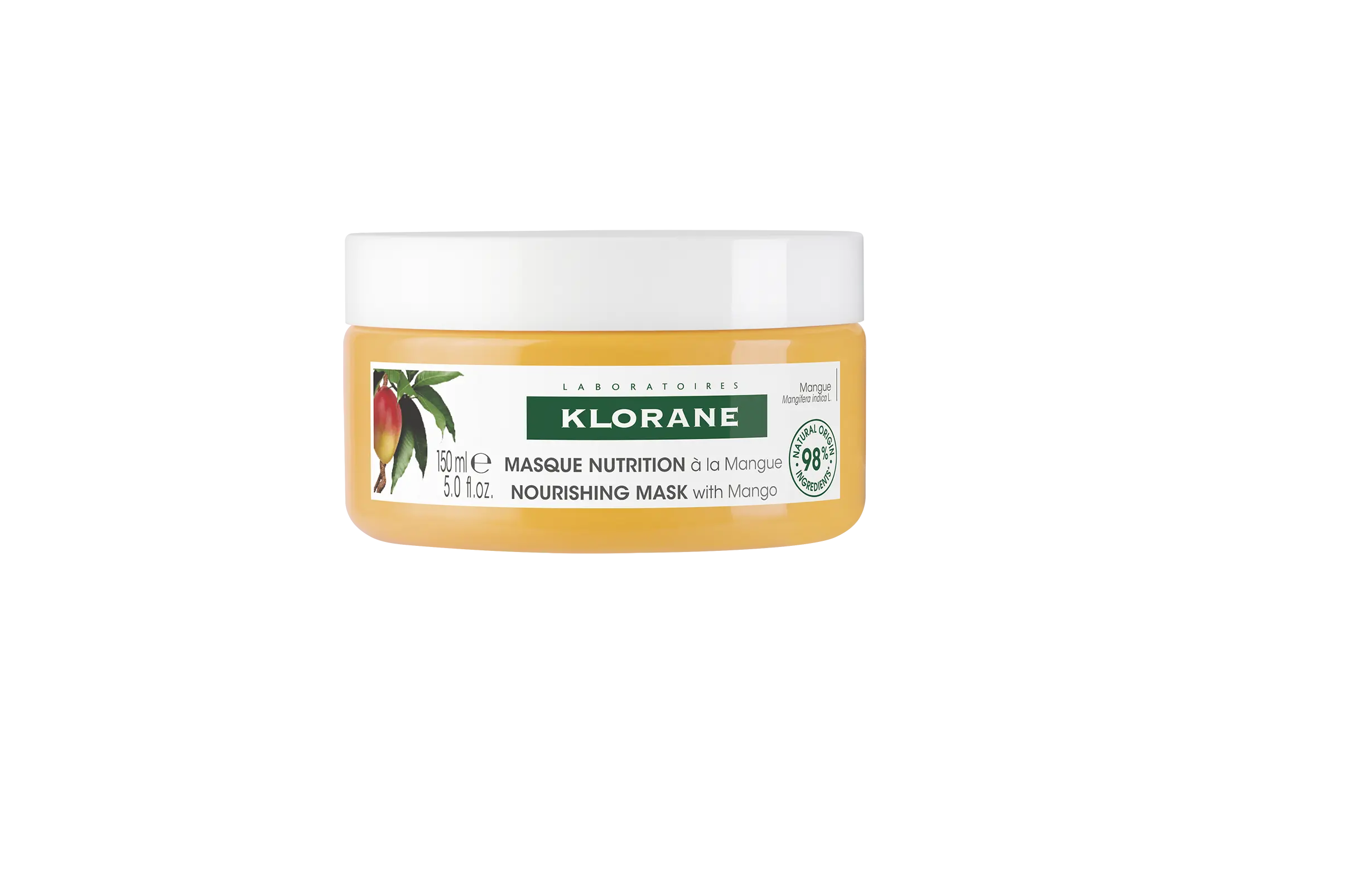 Klorane Mangue vyživující maska pro suché a poškozené vlasy (Mask with Mango Butter) 150 ml