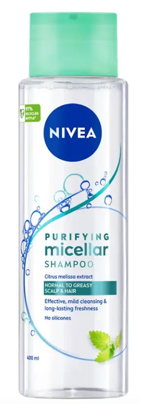 Nivea Micellar Shampoo pro normální až mastné vlasy bez silikonů 400 ml