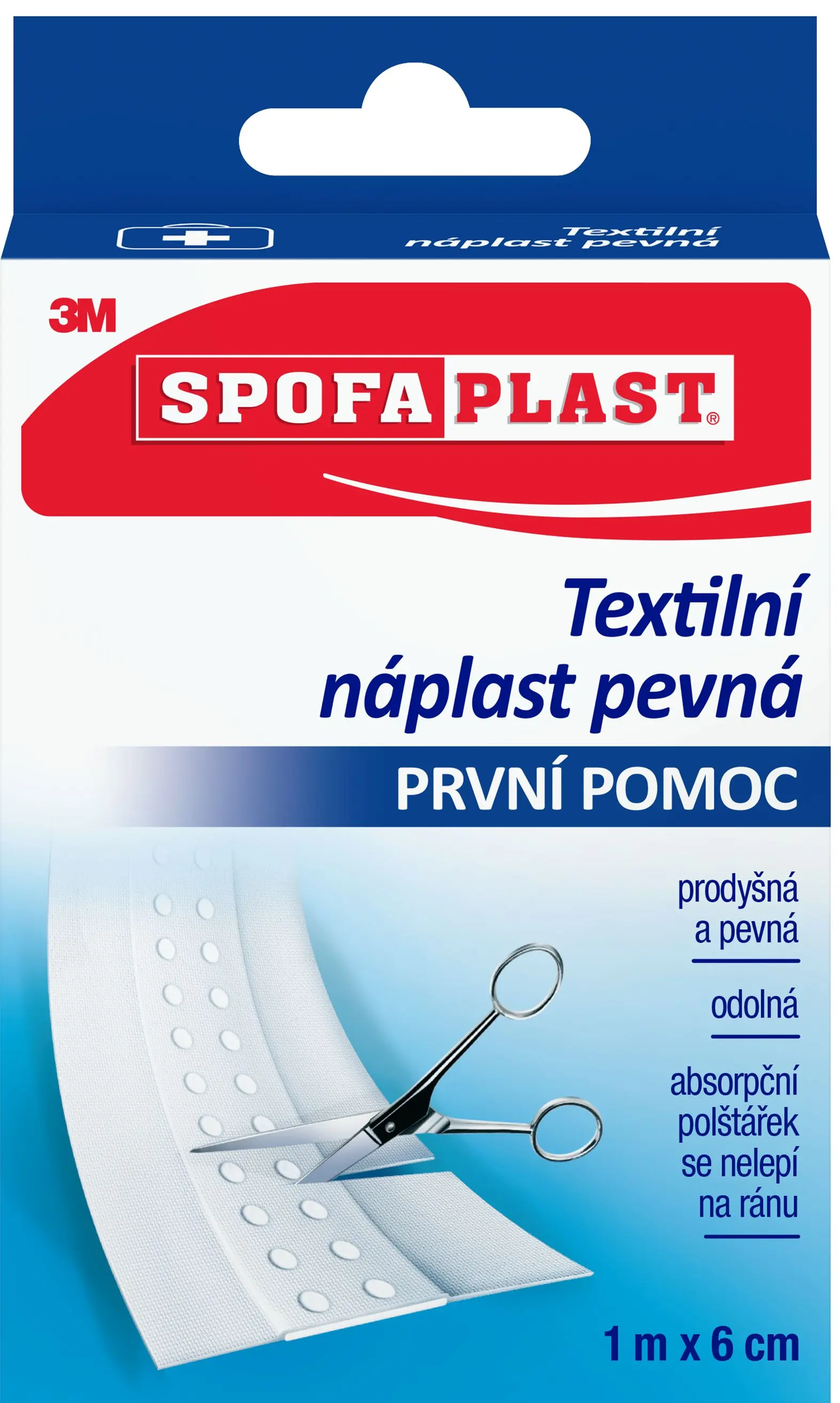 3M Spofaplast 254 Pevná textilní náplast 6 cm x 1 m