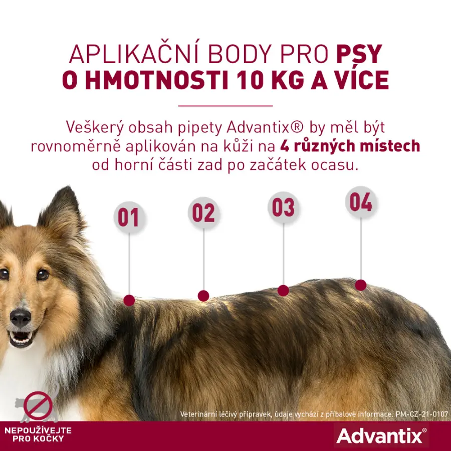 Advantix Spot-on pro psy 10 - 25 kg 2,5 ml 1 pipeta | Alphega.cz