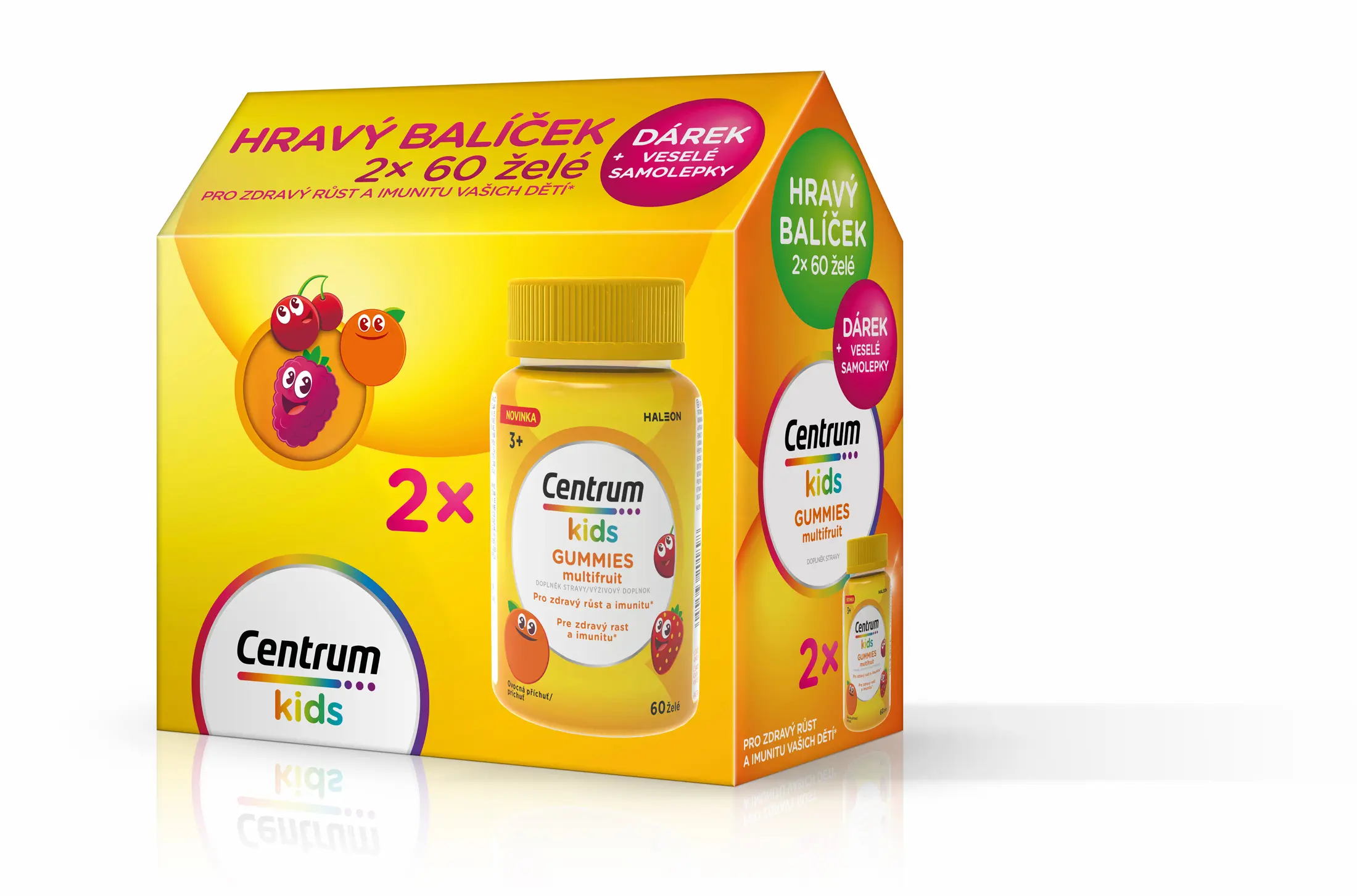 Centrum Kids Gummies multifruit 2x60ks dárk.balení koupíte na Alphega.cz