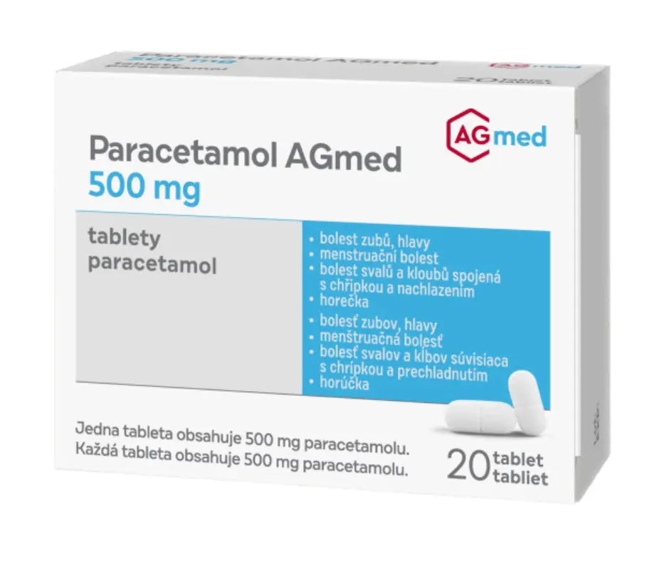 Paracetamol AGmed 500mg tbl.nob.20