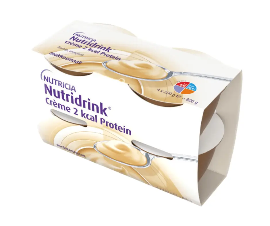 NUTRIDRINK CREME 2 KCAL PROTEIN S PŘÍCHUTÍ KÁVY POR SOL 4X200G