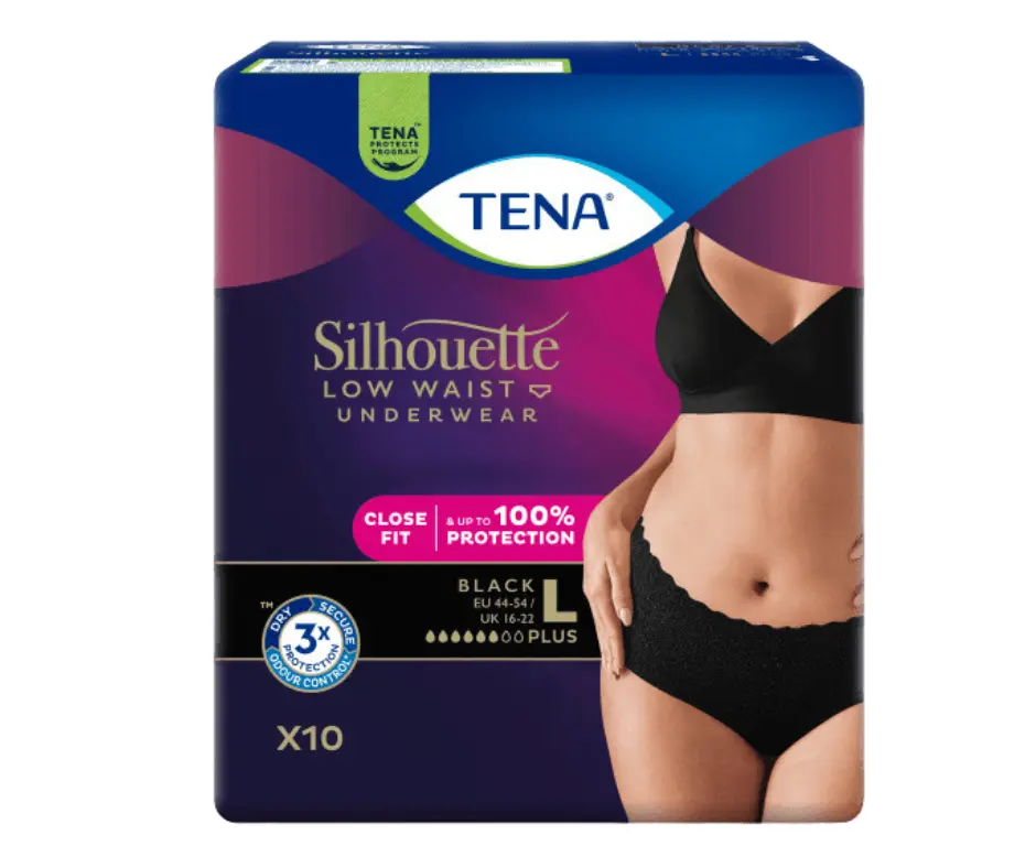 Tena Silhouette Plus Black L 10 ks 780221