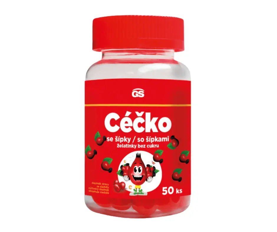 GS Céčko se šípky želatinky bez cukru 50ks