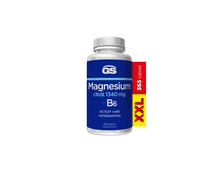 GS Magnesium citrát 1340 mg + B6 XXL 365 tablet