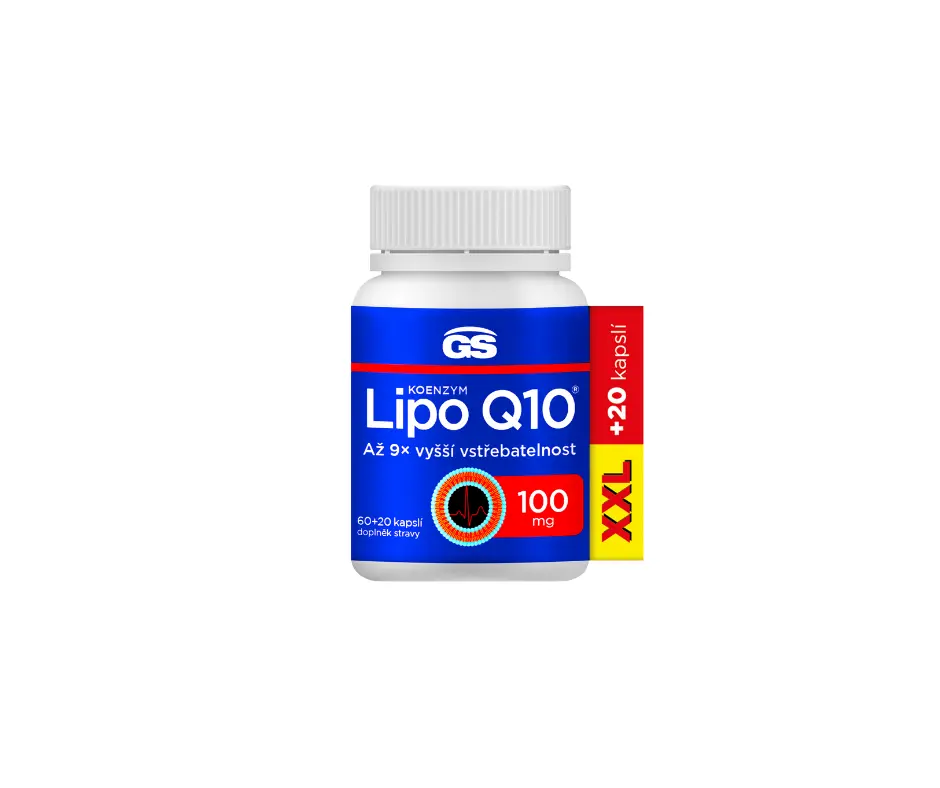 GS Koenzym Lipo Q10 100 mg XXL 60+20 kapslí