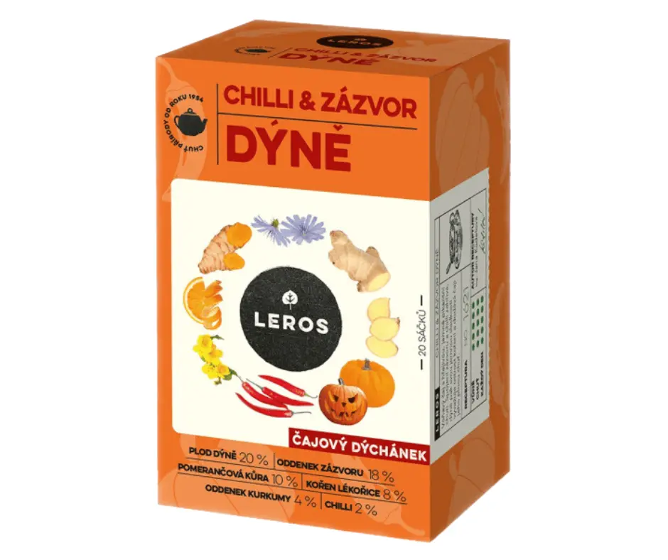 Levně LEROS Čajový dýchánek chilli&zázvor dýně 20x2g