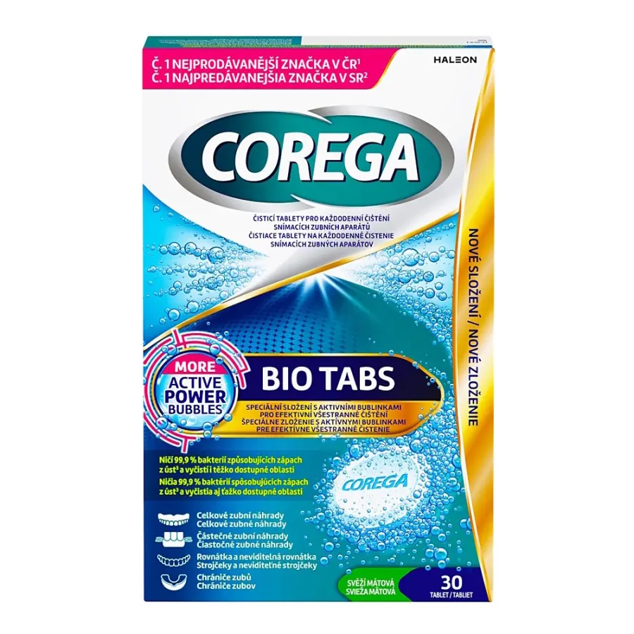 Corega Bio Tabs čistící tablety 30 ks | Alphega.cz