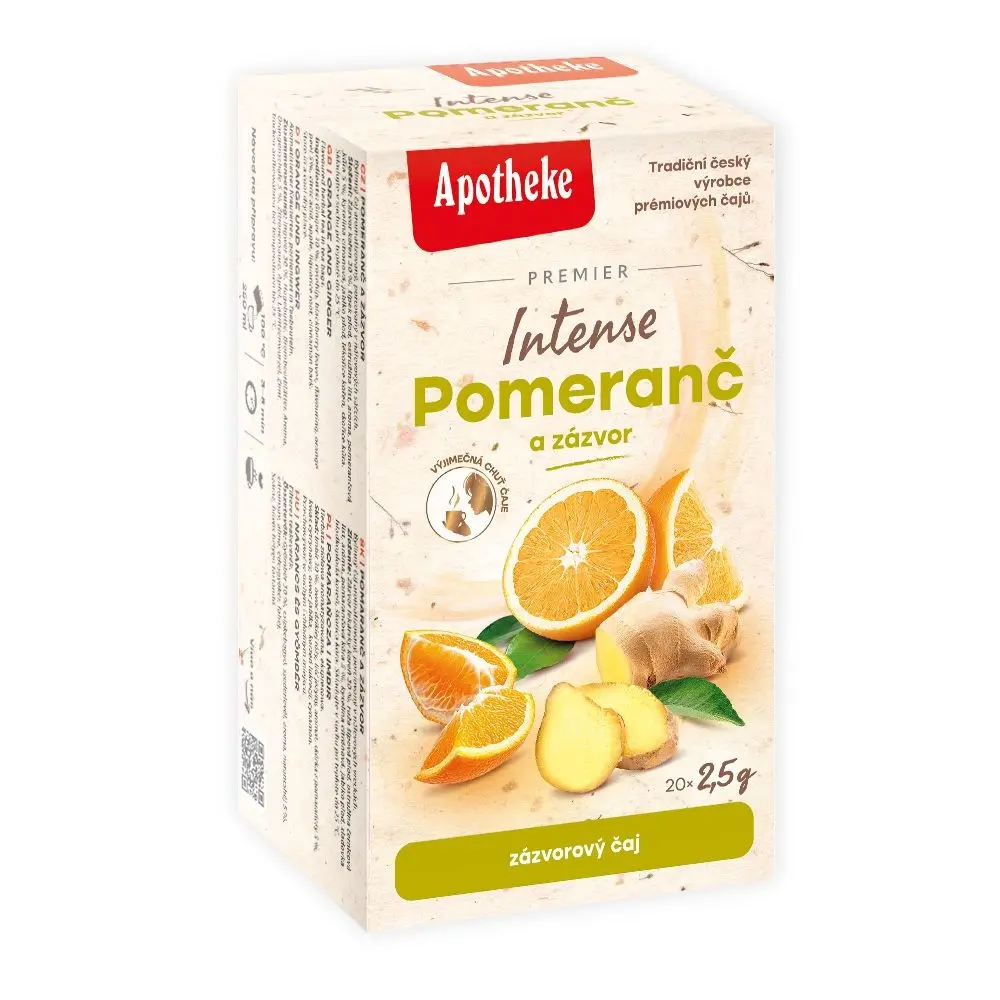 Levně Apotheke Premier Intense Pomeranč a zázvor čaj 20 x 2,5 g