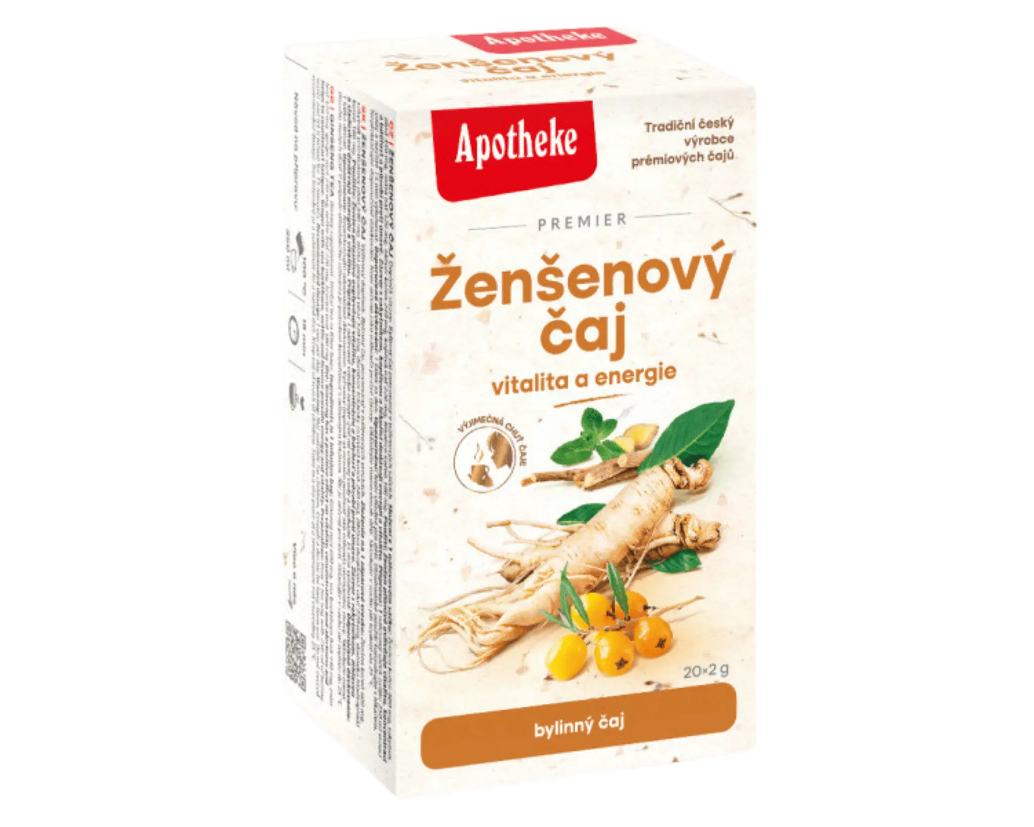 Apotheke Premier Ženšen čaj vitalita+energie 20x2g