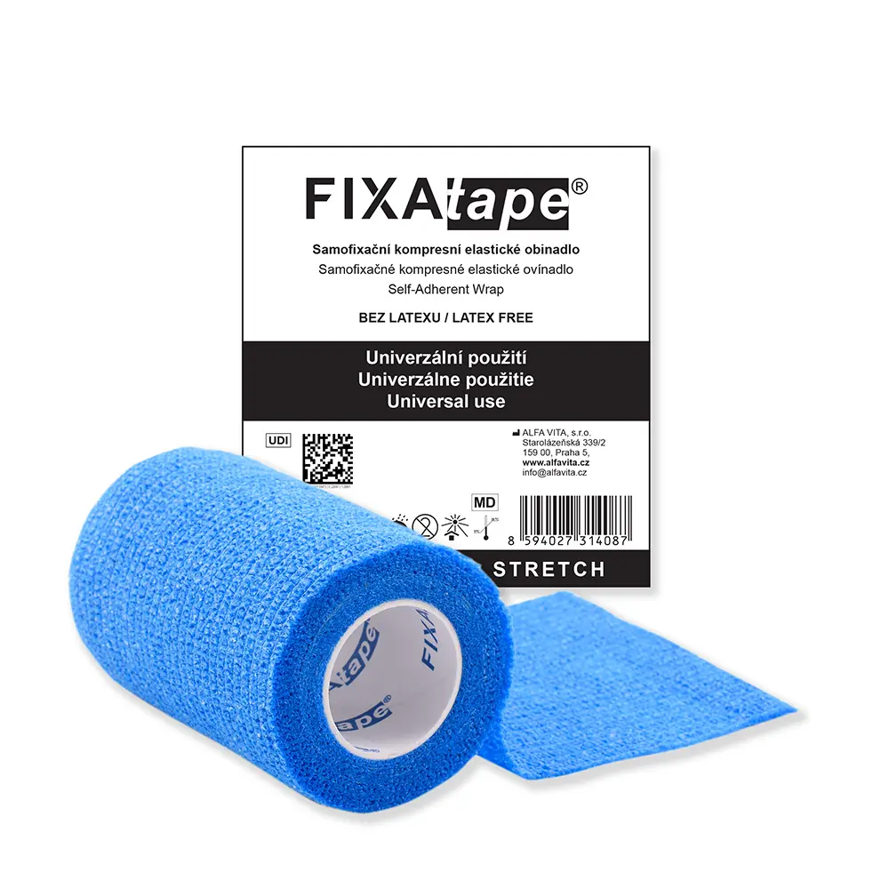Levně FIXAtape STRETCH samofix.obina. 7,5 x 450 cm modrá