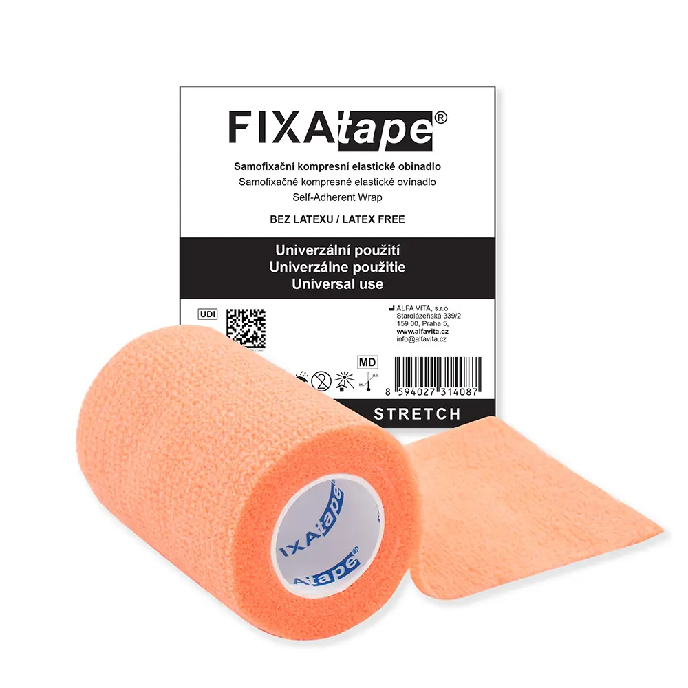 Levně FIXAtape STRETCH samofix.obi. 7,5 x 450 cm fluor.orang