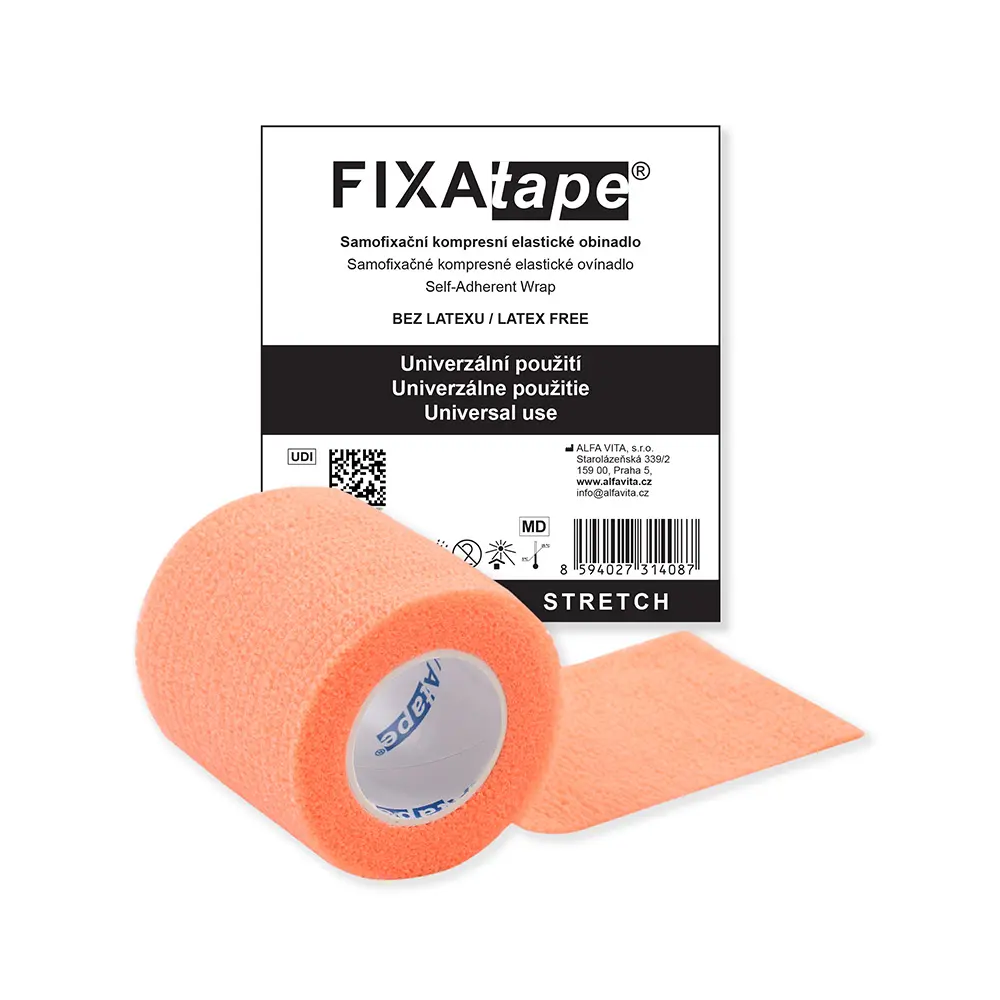 Levně FIXAtape STRETCH samofix.obin.5 x 450 cm fluor.orange